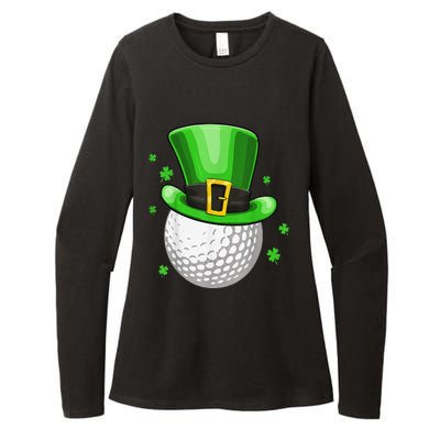 St Patricks Day Leprechaun Hat Shamrock Irish Golf Womens CVC Long Sleeve Shirt