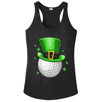 St Patricks Day Leprechaun Hat Shamrock Irish Golf Ladies PosiCharge Competitor Racerback Tank