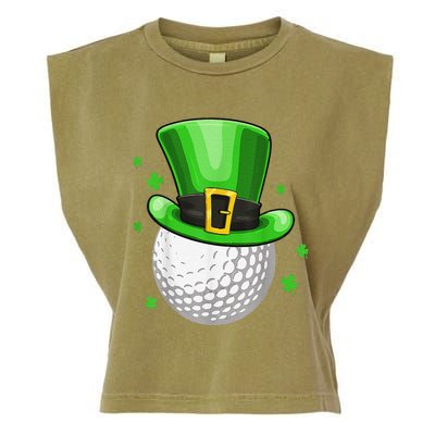 St Patricks Day Leprechaun Hat Shamrock Irish Golf Garment-Dyed Women's Muscle Tee