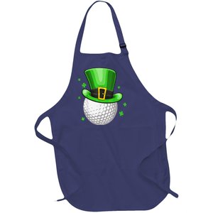 St Patricks Day Leprechaun Hat Shamrock Irish Golf Full-Length Apron With Pockets