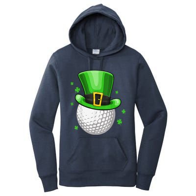 St Patricks Day Leprechaun Hat Shamrock Irish Golf Women's Pullover Hoodie