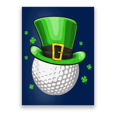 St Patricks Day Leprechaun Hat Shamrock Irish Golf Poster