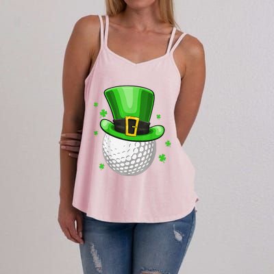 St Patricks Day Leprechaun Hat Shamrock Irish Golf Women's Strappy Tank