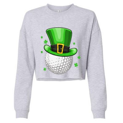 St Patricks Day Leprechaun Hat Shamrock Irish Golf Cropped Pullover Crew