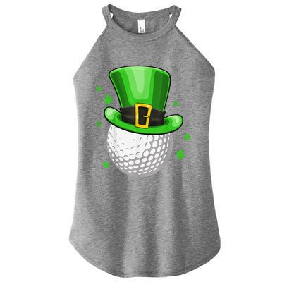 St Patricks Day Leprechaun Hat Shamrock Irish Golf Women's Perfect Tri Rocker Tank