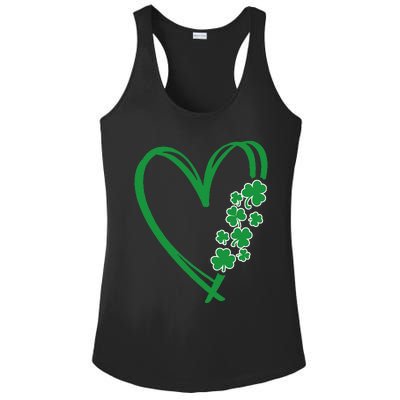 St Patricks Day Shamrock Irish Heart Saint Pattys Paddys Ladies PosiCharge Competitor Racerback Tank