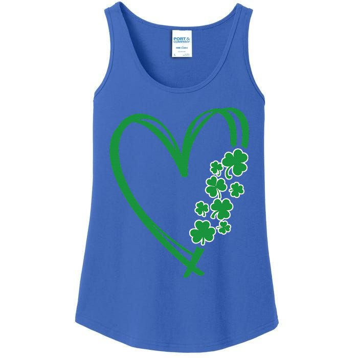 St Patricks Day Shamrock Irish Heart Saint Pattys Paddys Ladies Essential Tank