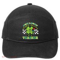 St Patrick Day Shamrock One Lucky Teacher Retro Saint Pattys 7-Panel Snapback Hat