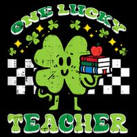 St Patrick Day Shamrock One Lucky Teacher Retro Saint Pattys Baby Bodysuit