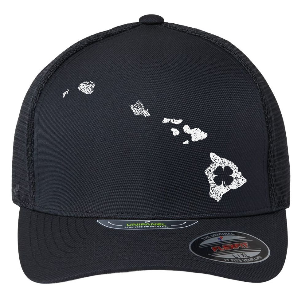 St Patricks Day Shamrock Hawaii Irish Green Saint Paddy's Flexfit Unipanel Trucker Cap