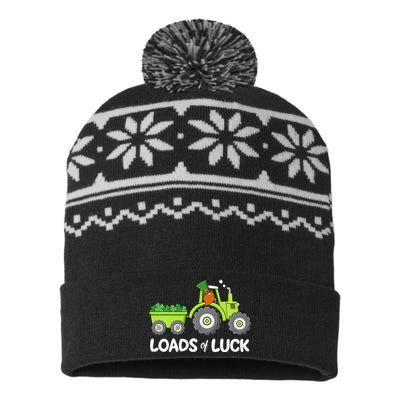 St Patricks Day funy Irish Lucky Charm Clover USA-Made Snowflake Beanie