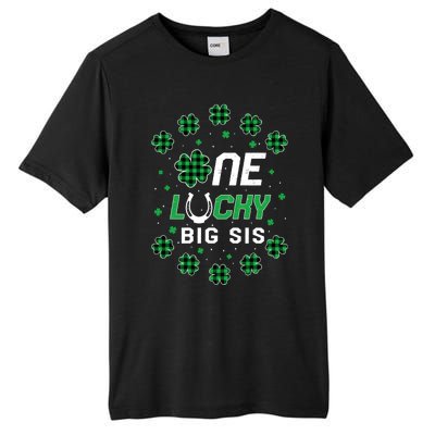 St Patricks Day Prek Kinder One Lucky Big Sis Great Gift Tall Fusion ChromaSoft Performance T-Shirt