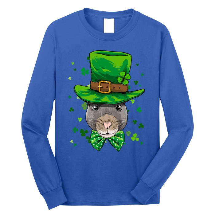 St Patrick's Day Leprechaun Rat Mouse Shamrock Rat Lover Gift Long Sleeve Shirt