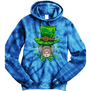 St Patrick's Day Leprechaun Rat Mouse Shamrock Rat Lover Gift Tie Dye Hoodie