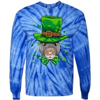 St Patrick's Day Leprechaun Rat Mouse Shamrock Rat Lover Gift Tie-Dye Long Sleeve Shirt