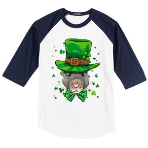 St Patrick's Day Leprechaun Rat Mouse Shamrock Rat Lover Gift Baseball Sleeve Shirt