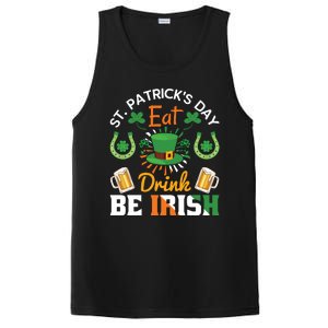 St Patricks Day Eat Drink Be Irish Funny Drinking Day PosiCharge Competitor Tank