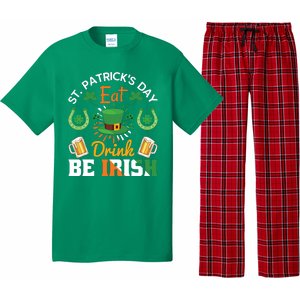 St Patricks Day Eat Drink Be Irish Funny Drinking Day Pajama Set