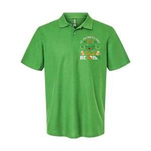 St Patricks Day Eat Drink Be Irish Funny Drinking Day Softstyle Adult Sport Polo