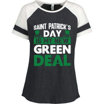 St Patricks Day Gift Enza Ladies Jersey Colorblock Tee