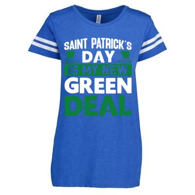 St Patricks Day Gift Enza Ladies Jersey Football T-Shirt