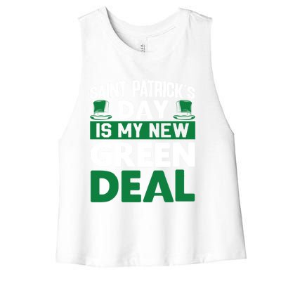 St Patricks Day Gift Women's Racerback Cropped Tank