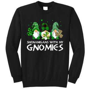 St Patricks Day Shenanigans With My Gnomies Gnomes Shamrock Sweatshirt