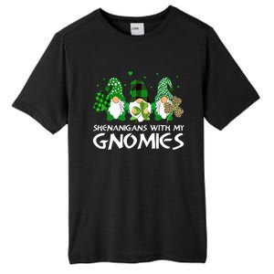 St Patricks Day Shenanigans With My Gnomies Gnomes Shamrock Tall Fusion ChromaSoft Performance T-Shirt