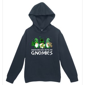 St Patricks Day Shenanigans With My Gnomies Gnomes Shamrock Urban Pullover Hoodie