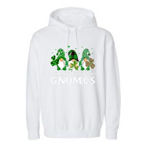 St Patricks Day Shenanigans With My Gnomies Gnomes Shamrock Garment-Dyed Fleece Hoodie