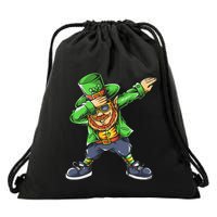 St Patricks Day Dabbing Leprechaun Dab Drawstring Bag