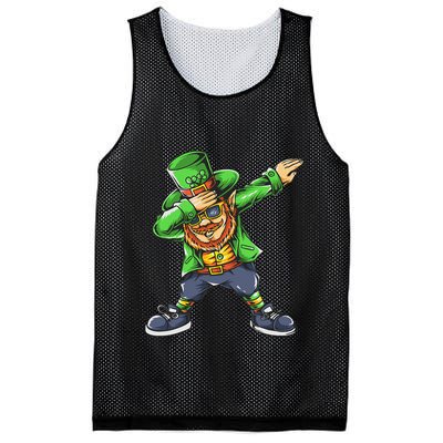 St Patricks Day Dabbing Leprechaun Dab Mesh Reversible Basketball Jersey Tank