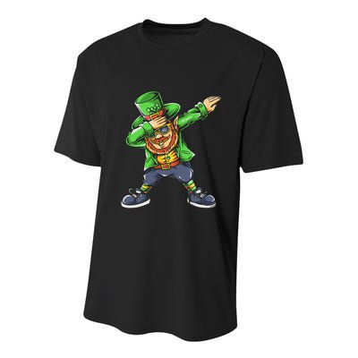 St Patricks Day Dabbing Leprechaun Dab Youth Performance Sprint T-Shirt