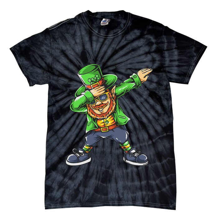St Patricks Day Dabbing Leprechaun Dab Tie-Dye T-Shirt