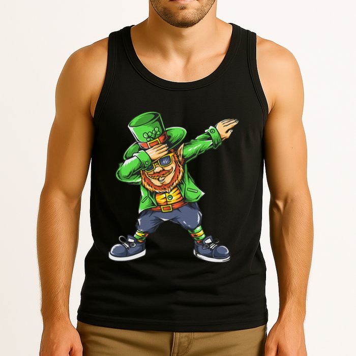 St Patricks Day Dabbing Leprechaun Dab Tank Top