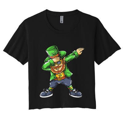 St Patricks Day Dabbing Leprechaun Dab Crop Top