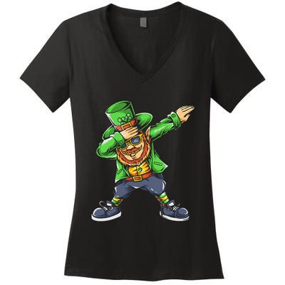 St Patricks Day Dabbing Leprechaun Dab Women's V-Neck T-Shirt