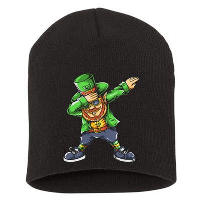 St Patricks Day Dabbing Leprechaun Dab Short Acrylic Beanie