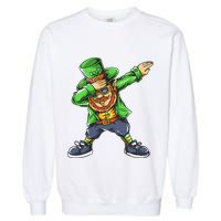 St Patricks Day Dabbing Leprechaun Dab Garment-Dyed Sweatshirt