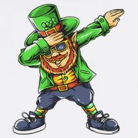 St Patricks Day Dabbing Leprechaun Dab Garment-Dyed Sweatshirt