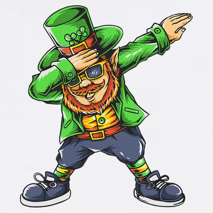 St Patricks Day Dabbing Leprechaun Dab Garment-Dyed Sweatshirt