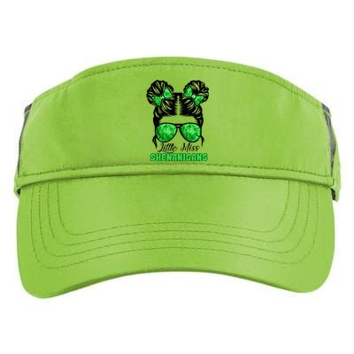 St Patrick's Day Messy Bun Little Miss Shenanigans Funny Gift Adult Drive Performance Visor