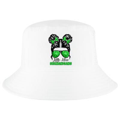 St Patrick's Day Messy Bun Little Miss Shenanigans Funny Gift Cool Comfort Performance Bucket Hat