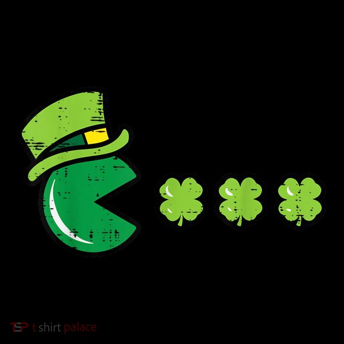St Patricks Day Eating Shamrock Retro Gamer Zip Tote Bag
