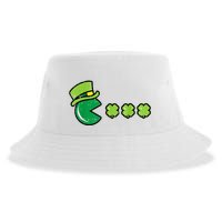 St Patricks Day Eating Shamrock Retro Gamer Sustainable Bucket Hat