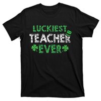 Saint Patrick's Day Luckiest Teacher Ever Funny Gift T-Shirt