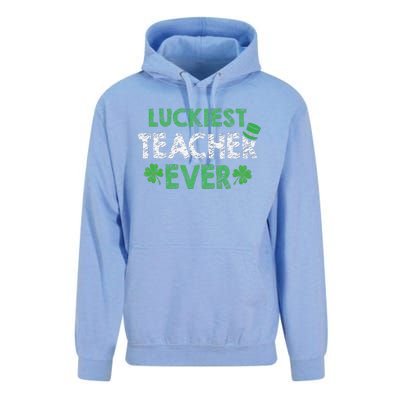 Saint Patrick's Day Luckiest Teacher Ever Funny Gift Unisex Surf Hoodie