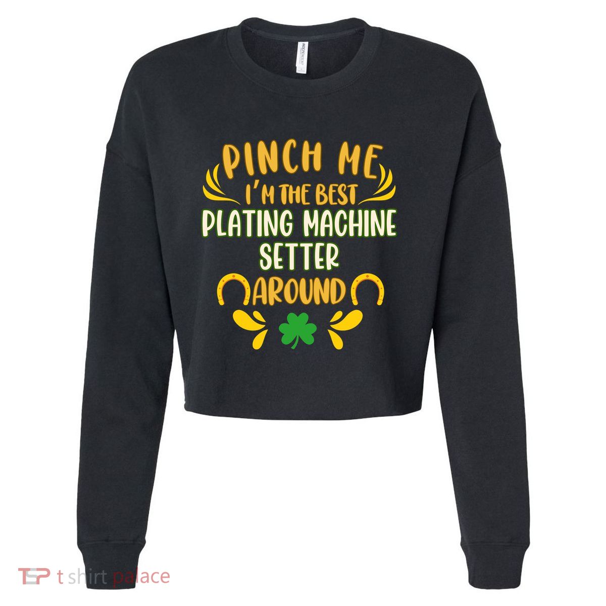 St Patricks Day Shamrock St Paddys Day Ireland Irish Cropped Pullover Crew