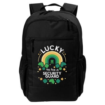 St PatrickS Day Lucky Security Guard Job Shamrocks Irish Daily Commute Backpack