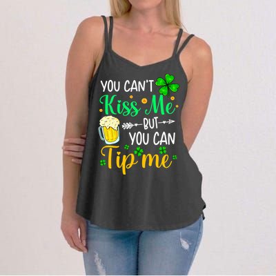 St Patrick's Day Lucky Shamrock Waitress Bartender Waiter Women's Strappy Tank